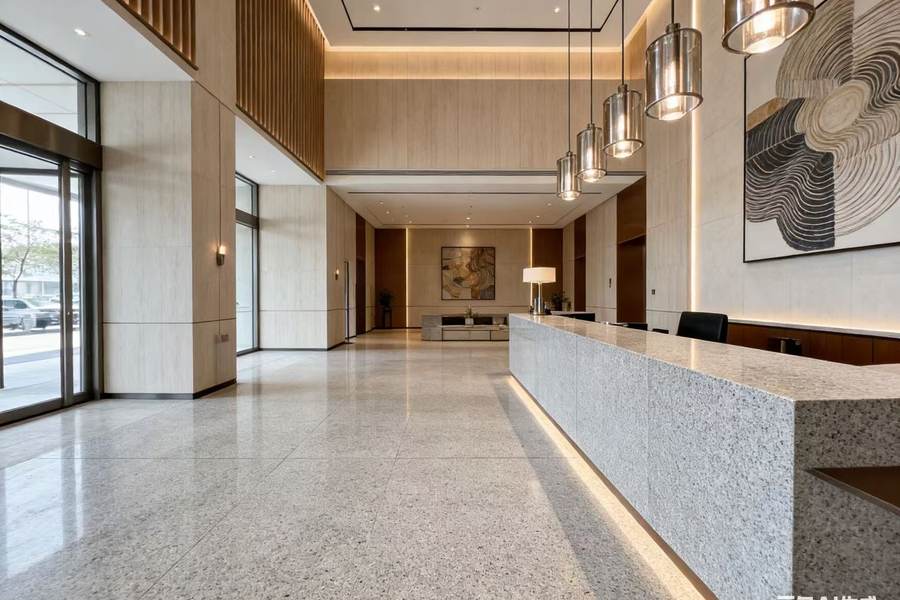 Granite in a commercial interior